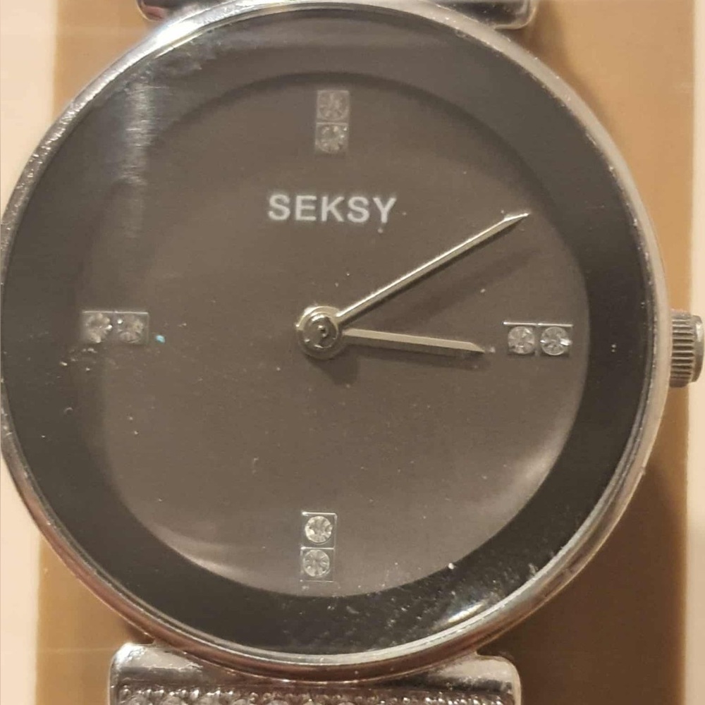 Sekonda Seksy Rocks Collecton Silver/Black Rhodium Plated Women's Watch